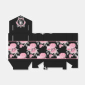 Gotische Liebe | Rosa und schwarze Skelette Herz B Geschenkschachtel (Ungefaltet)