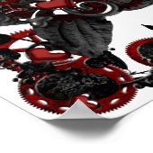 gotische Liebe Steampunk Funky Design Poster (Ecke)