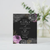 Gotische Lila Blumenhochzeit (Stehend Vorderseite)