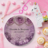 Gotische Lila Rose Hochzeit Pappteller (Party)