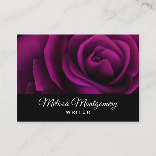 Gotische Lila Rote Rose Visitenkarte (Vorderseite)