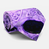 Gotische lila Schädel Krawatte (Gerollt)