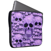 Gotische lila Schädel Laptopschutzhülle (Vorne Rechts)