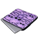 Gotische lila Schädel Laptopschutzhülle (Vorne Knopf)