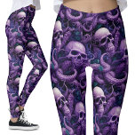 Gotische Lila Tentakel und Skulls Octopus Leggings<br><div class="desc">Gothic Lila Tentacles and Skulls Gym Leggings | Unterwasservibes Tauchen Sie mit diesen gotischen Leggings in unverwechselbaren Stil ein. Diese Leggings sind perfekt für den Fitnessraum oder für Ihre ganz besondere Mode geeignet und erinnern an Unterwasserschätze, Meeresbetten und Korallentauchen. Lassen Sie sich im Fitnessraum oder darüber hinaus von Ihrer Individualität...</div>