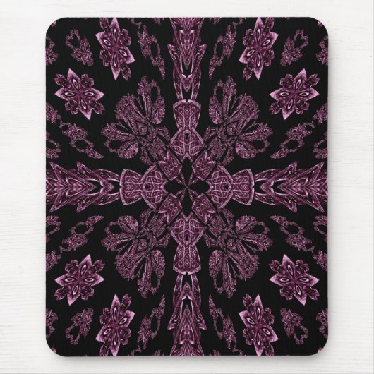 Gotische lila und schwarze Kreuzmousepad Mousepad (Vorne)