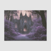 Gotische Lila Wald Dunkle Fantasy Kathedrale Seidenpapier (Vorderseite)