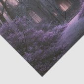 Gotische Lila Wald Dunkle Fantasy Kathedrale Seidenpapier (Ausschnitt)