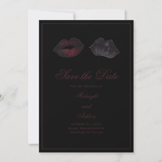 Gotische Lippen Save the Date (Vorderseite)