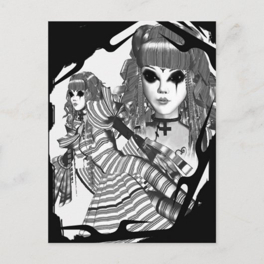 gotische Lolita Postkarte (Vorderseite)