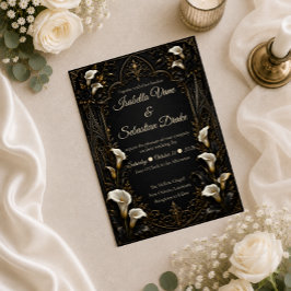 Gotische Luxus-Hochzeit Einladung