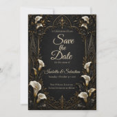 Gotische Luxus-Hochzeit Save The Date (Vorderseite)