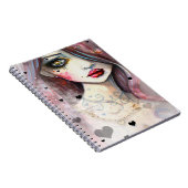 Gotische Mädchen mit Herzenslust Notizblock (Rechte Seite)