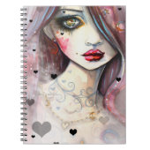 Gotische Mädchen mit Herzenslust Notizblock (Vorderseite)