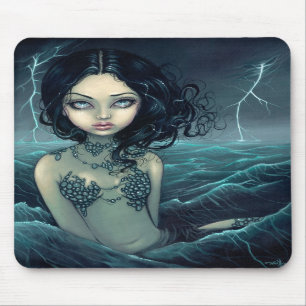 Gotische Meerjungfrau Mousepad des Seesturms