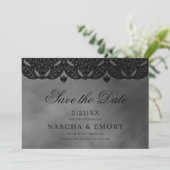 Gotische Mittelalterliche Elegante Hochzeit Save The Date (Stehend Vorderseite)