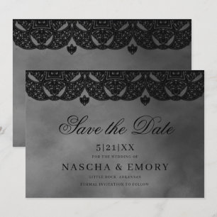 Gotische Mittelalterliche Elegante Hochzeit Save The Date