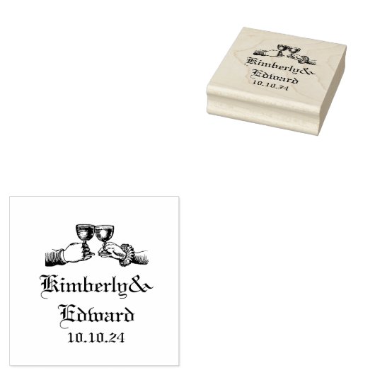 Gotische Mittelalterliche Fantasy-Hochzeit Gummistempel (Stempel)