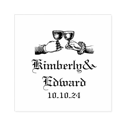 Gotische Mittelalterliche Fantasy-Hochzeit Gummistempel (Prägung)