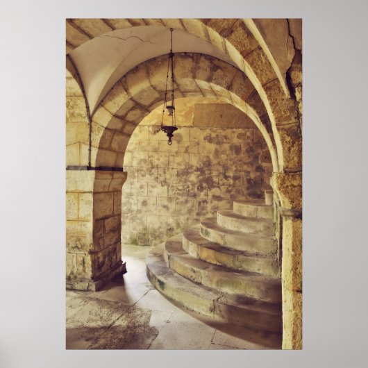 gotische mittelalterliche Kirche Poster (Vorne)