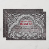 Gotische Mittelalterliche Süße 16 Geburtstagsparty Einladung (Vorne/Hinten)
