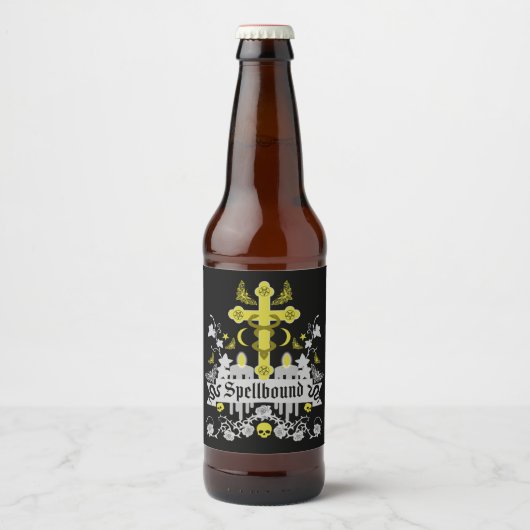 Gotische Mode-Accessoires Bierflaschenetikett (Vorderseite)