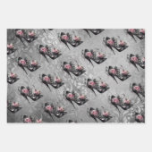 Gotische Mode Stiletto Heel mit Mauve Pink Roses Geschenkpapier Set (Vorderseite 3)