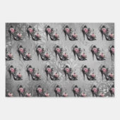 Gotische Mode Stiletto Heel mit Mauve Pink Roses Geschenkpapier Set (Vorderseite)