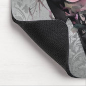 Gotische Mode Stiletto Heel mit Mauve Pink Roses Mousepad (Ecke)