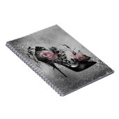 Gotische Mode Stiletto Heel mit Mauve Pink Roses Notizblock (Rechte Seite)