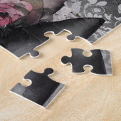 Gotische Mode Stiletto Heel mit Mauve Pink Roses Puzzle (Seite)