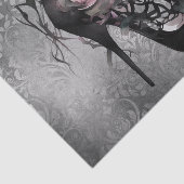 Gotische Mode Stiletto Heel mit Mauve Pink Roses Seidenpapier (Ausschnitt)