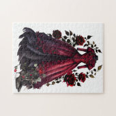 Gotische Mode Viktorianisches Kleid und Stiefel mi Puzzle (Horizontal)