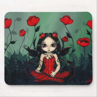 Gotische Mohnblumenfee Mousepad des