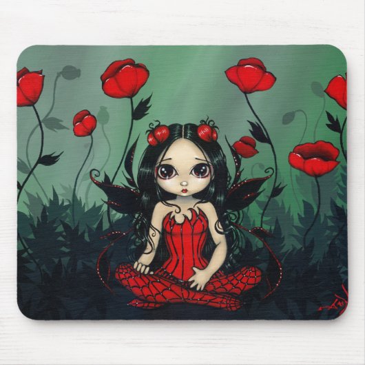 Gotische Mohnblumenfee Mousepad des (Vorne)