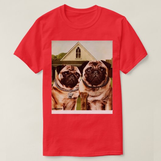 Gotische Mops T-Shirt (Design vorne)