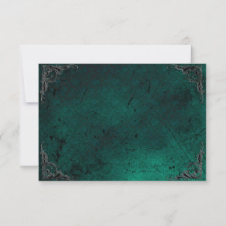 Gotische Note-Karte der Grunge-Rose Damask Einladung