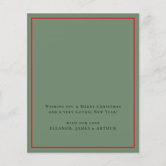 Gotische Oberlichter Schöne Weihnachtskarte (Rückseite)