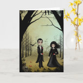 Gotische Paar-Gruß-Karte Karte (Gelbe Blume)