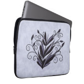 Gotische Pflanze Blumenwirbel blühte Naturliebhabe Laptopschutzhülle (Vorne Rechts)