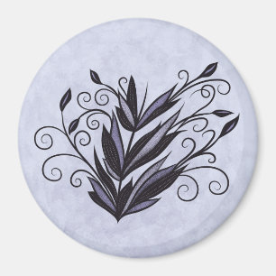 Gotische Pflanze Kunst - Lila Blumenwirt Magnet