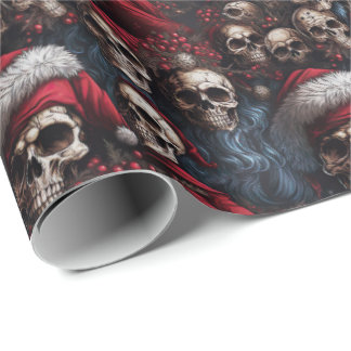 Gotische Pirate Santa Skulls Weihnachten Geschenkpapier