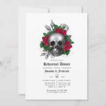 Gotische Probe-Dinner in Rot und Schwarz