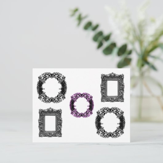 Gotische Rahmen Postkarte (Stehend Vorderseite)