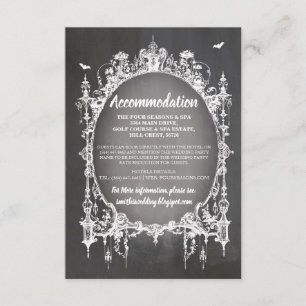 Gotische Rahmen rustikale Unterkunft Hochzeitskart Begleitkarte