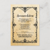 Gotische Rahmen rustikale Unterkunft Hochzeitskart Begleitkarte (Vorderseite)