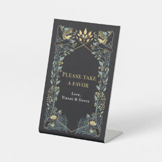 Gotische Raven-Gastgeschenk Hochzeit Sockelschild