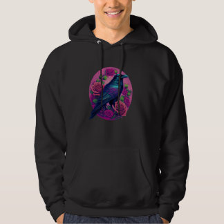 Gotische raven Rose Verzauberte Vintage Blumenkrus Hoodie