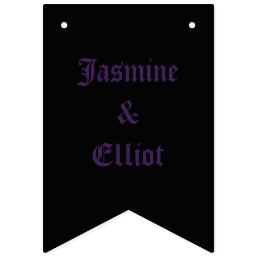 Gotische Ravens und maßgeschneiderte Hochzeit des Wimpelkette (Zweite Fahne)