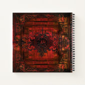 Gotische Renaissance Rote Imitate Leather Ancient Notizblock (Rückseite)